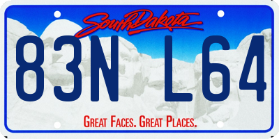SD license plate 83NL64