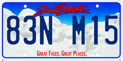 SD license plate 83NM15