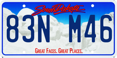 SD license plate 83NM46