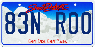 SD license plate 83NR00