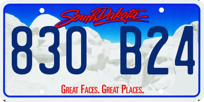 SD license plate 83OB24