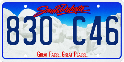 SD license plate 83OC46
