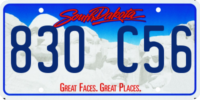 SD license plate 83OC56