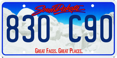SD license plate 83OC90
