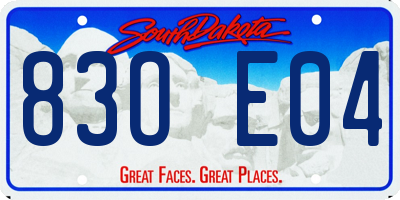 SD license plate 83OE04