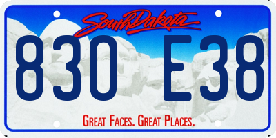 SD license plate 83OE38