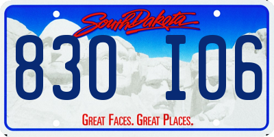 SD license plate 83OI06