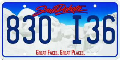 SD license plate 83OI36