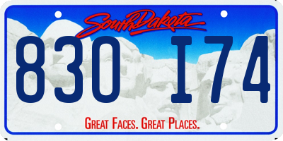 SD license plate 83OI74