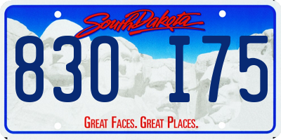 SD license plate 83OI75