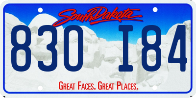 SD license plate 83OI84
