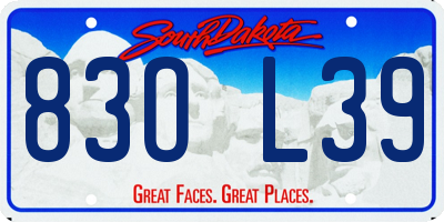 SD license plate 83OL39