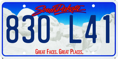 SD license plate 83OL41