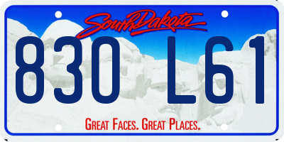 SD license plate 83OL61