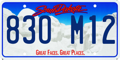 SD license plate 83OM12
