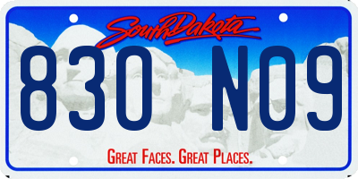 SD license plate 83ON09