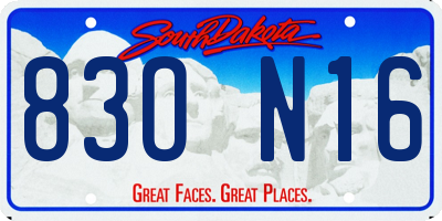 SD license plate 83ON16