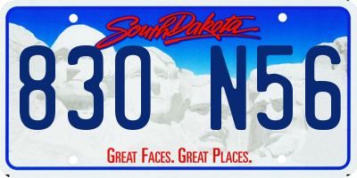 SD license plate 83ON56