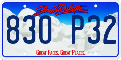SD license plate 83OP32