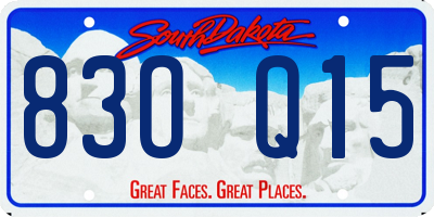 SD license plate 83OQ15