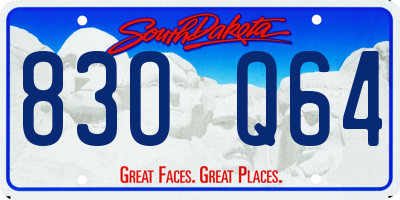 SD license plate 83OQ64