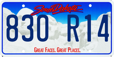 SD license plate 83OR14