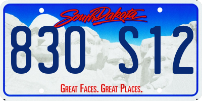 SD license plate 83OS12