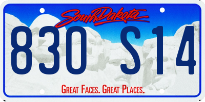 SD license plate 83OS14