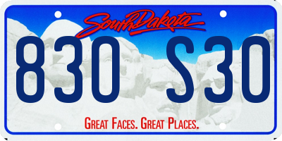SD license plate 83OS30