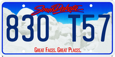 SD license plate 83OT57