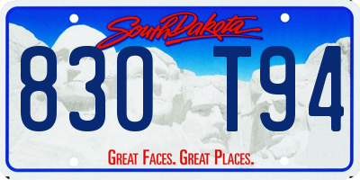SD license plate 83OT94