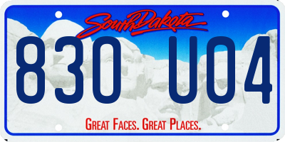 SD license plate 83OU04