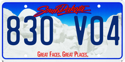 SD license plate 83OV04