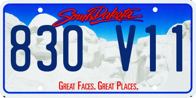 SD license plate 83OV11
