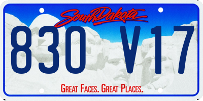 SD license plate 83OV17