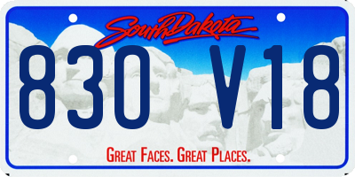 SD license plate 83OV18