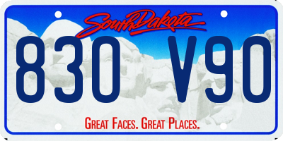 SD license plate 83OV90