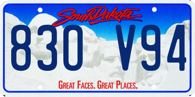 SD license plate 83OV94
