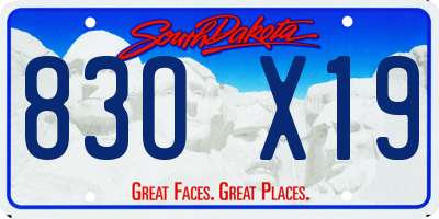 SD license plate 83OX19