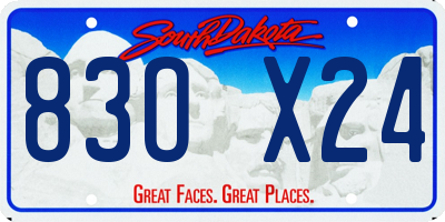 SD license plate 83OX24