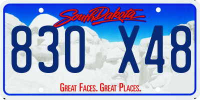 SD license plate 83OX48
