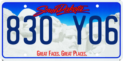 SD license plate 83OY06