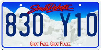 SD license plate 83OY10