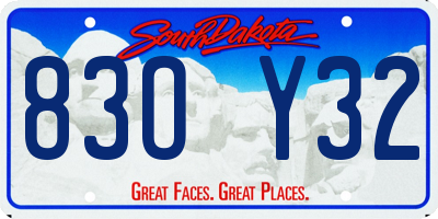 SD license plate 83OY32