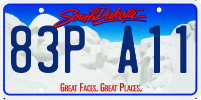 SD license plate 83PA11
