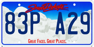 SD license plate 83PA29