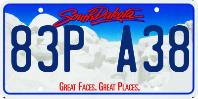 SD license plate 83PA38