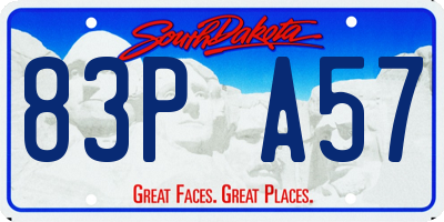 SD license plate 83PA57