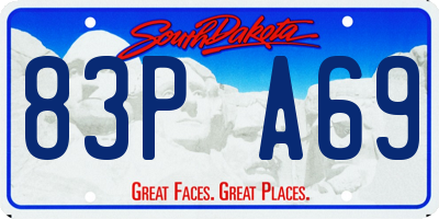 SD license plate 83PA69