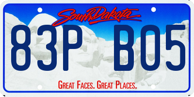 SD license plate 83PB05
